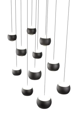 Musterring 11-flg LED Pendelleuchte Cannon Schwarz