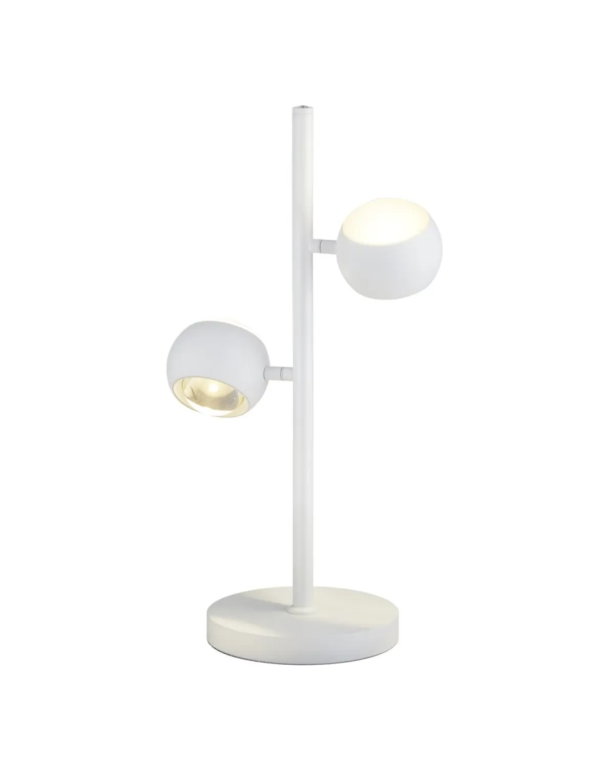 Musterring 2-flg LED Tischlampe Cannon Weiß