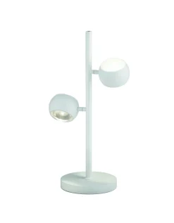 Musterring 2-flg LED Tischlampe Cannon Weiß