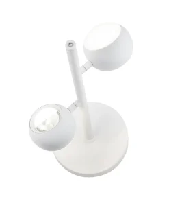 Musterring 2-flg LED Tischlampe Cannon Weiß