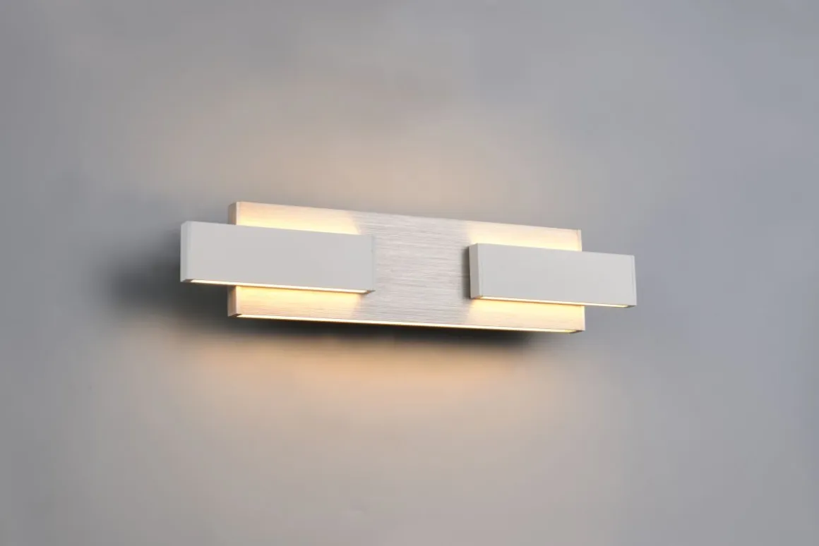 Musterring 2-flg LED Wandlampe Rivera Nickelfarben