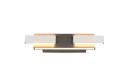 Musterring 2-flg LED Wandlampe Rivera Nickelfarben