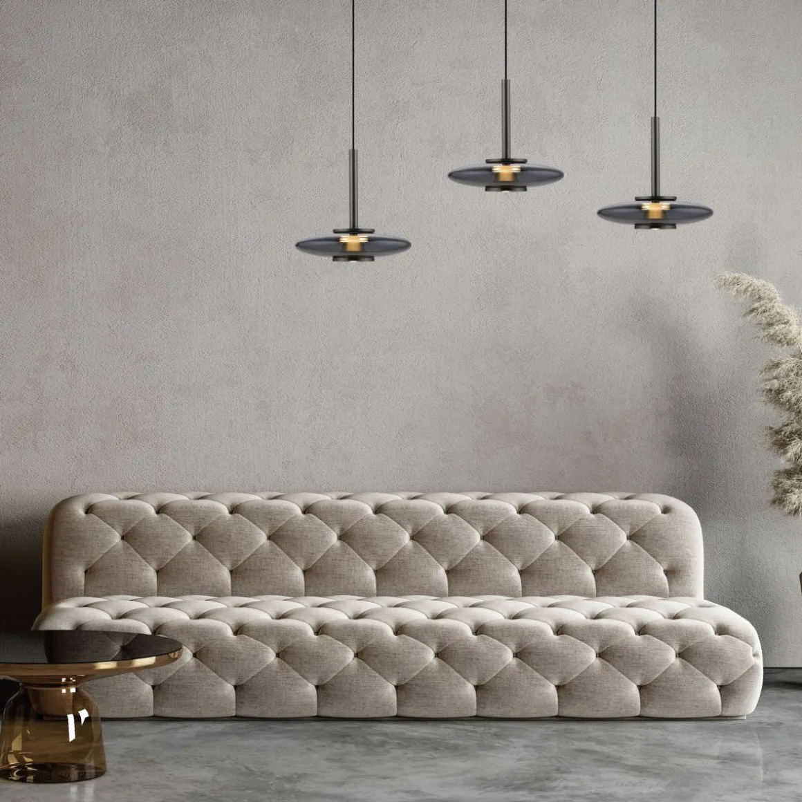 Neuhaus PURE 3-flg LED Pendellampe Pure Vitrum