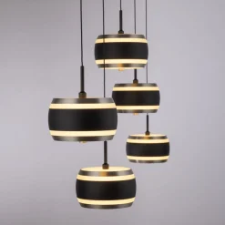 Neuhaus Pure 5-flg LED Pendelleuchte Falling Rings