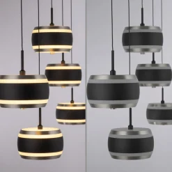 Neuhaus Pure 5-flg LED Pendelleuchte Falling Rings