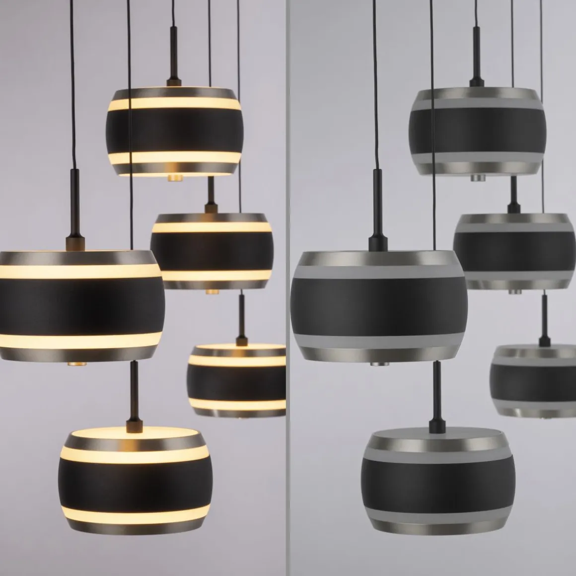 Neuhaus Pure 5-flg LED Pendelleuchte Falling Rings