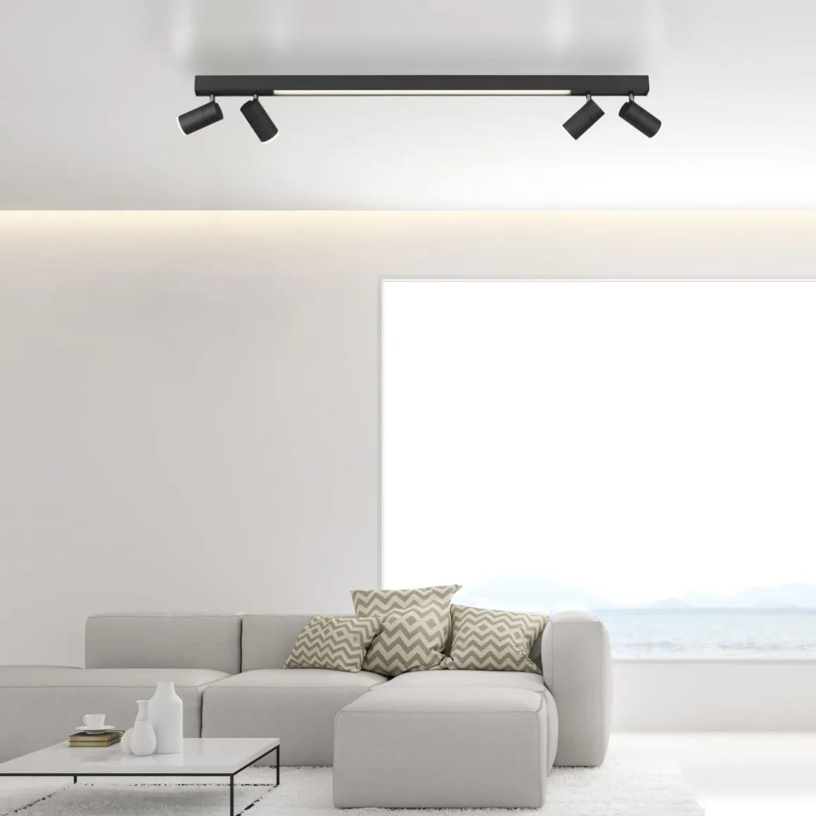 Neuhaus Pure 4-flg LED Spot Lines Anthrazit 120 x 19 cm