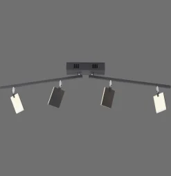Neuhaus Pure 4-flg LED Spot Mira schwarz