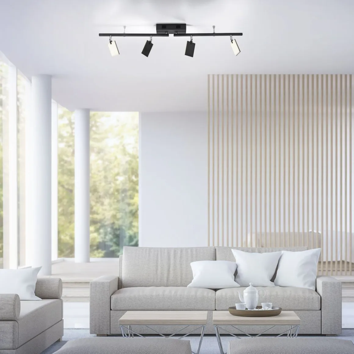 Neuhaus Pure 4-flg LED Spot Mira schwarz