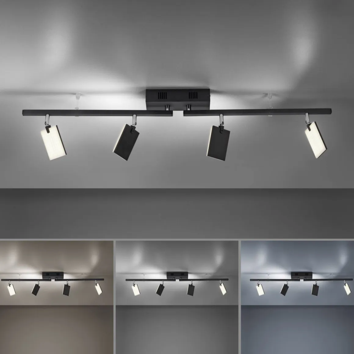 Neuhaus Pure 4-flg LED Spot Mira schwarz