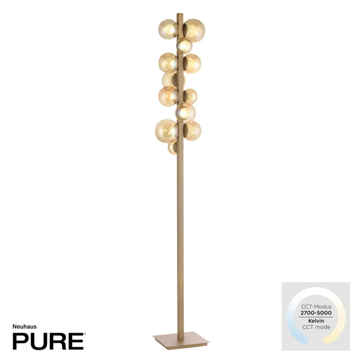 Neuhaus Pure 12-flg LED Stehlampe Popup Amber