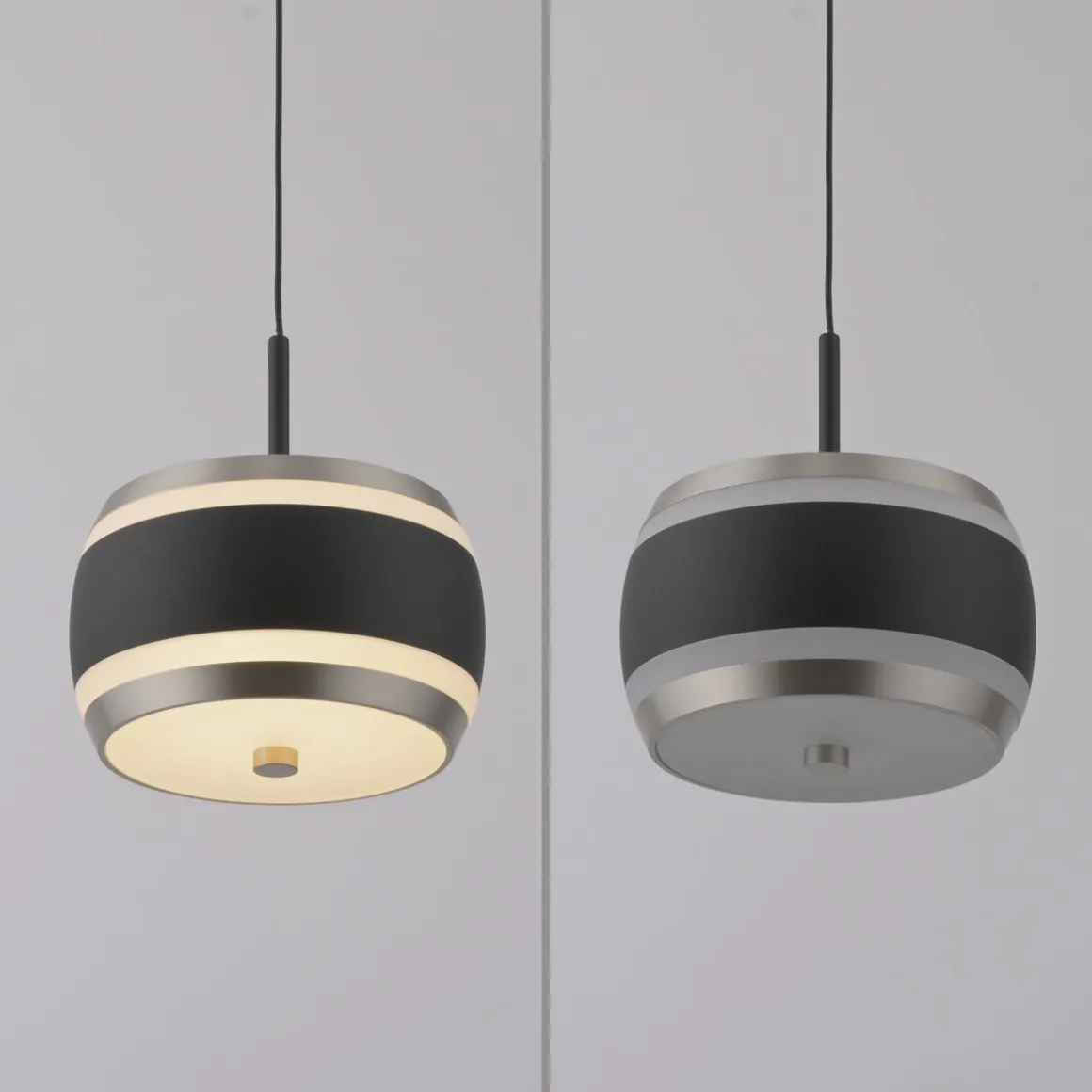 Neuhaus Pure LED Pendelleuchte Falling Rings Schwarz