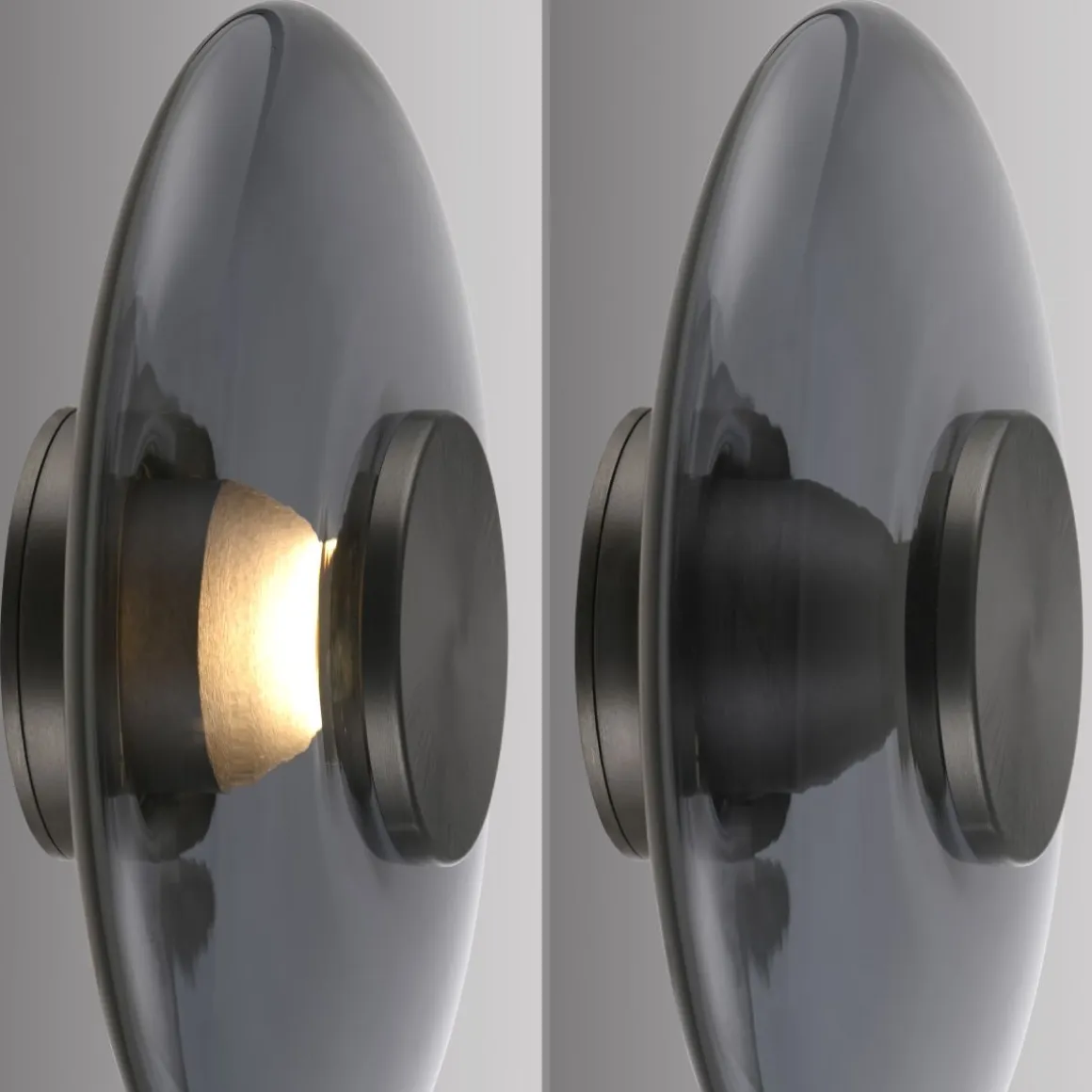 Neuhaus Pure LED Wandlampe Vitrum Rauchglas