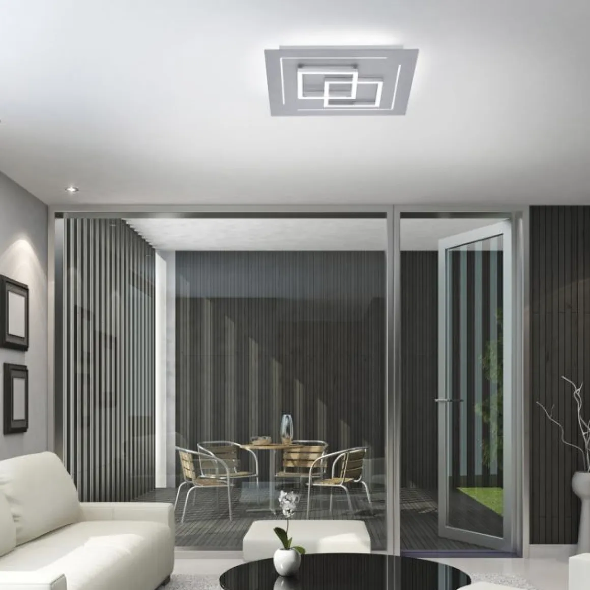 Neuhaus Q Deckenleuchte Q-Linea Aluminium 40 x 40 cm