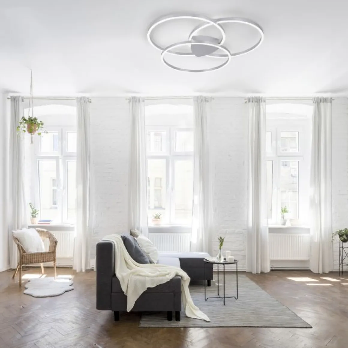 Neuhaus Q 3-flg Deckenleuchte Q-KATE Aluminium