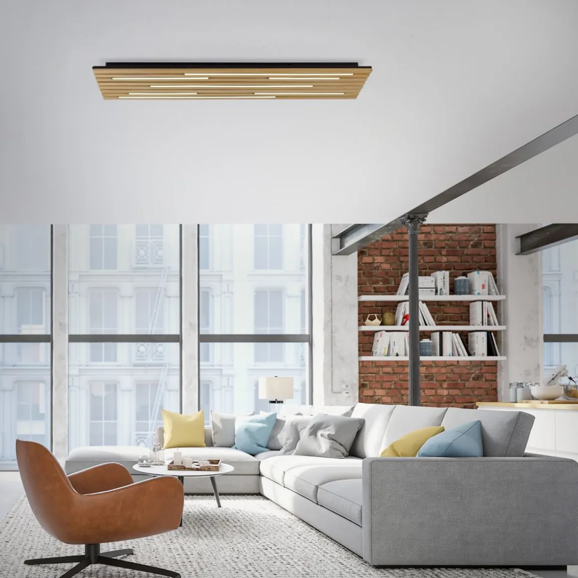 Neuhaus Q LED Deckenleuchte Q-Akustik 115 x 30 cm