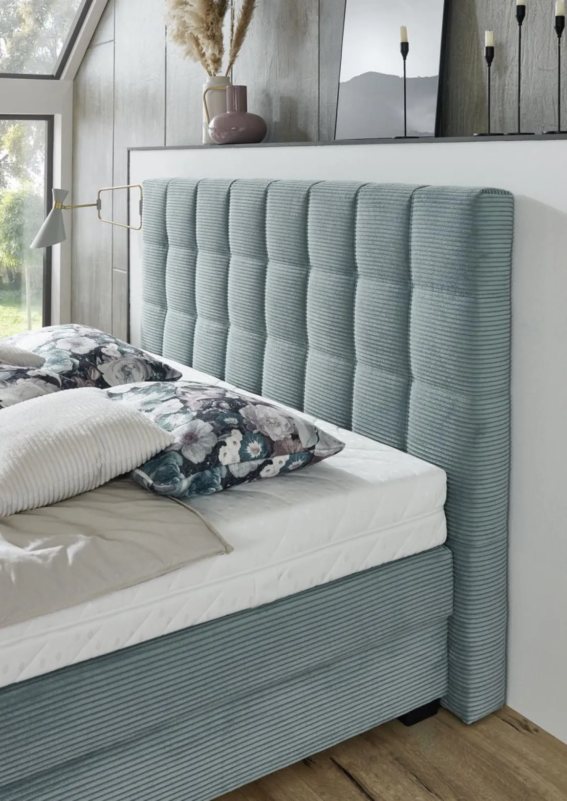 Oschmann Boxspringbett 21088 Blau 180 x 200 cm