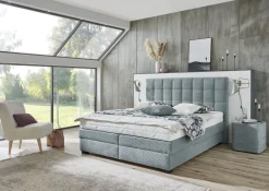Oschmann Boxspringbett 21088 Blau 180 x 200 cm