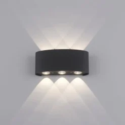 Paul Neuhaus 3-flg LED Wandleuchte Carlo Anthrazit
