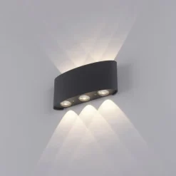 Paul Neuhaus 3-flg LED Wandleuchte Carlo Anthrazit