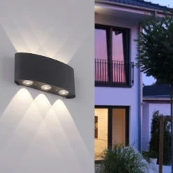 Paul Neuhaus 3-flg LED Wandleuchte Carlo Anthrazit