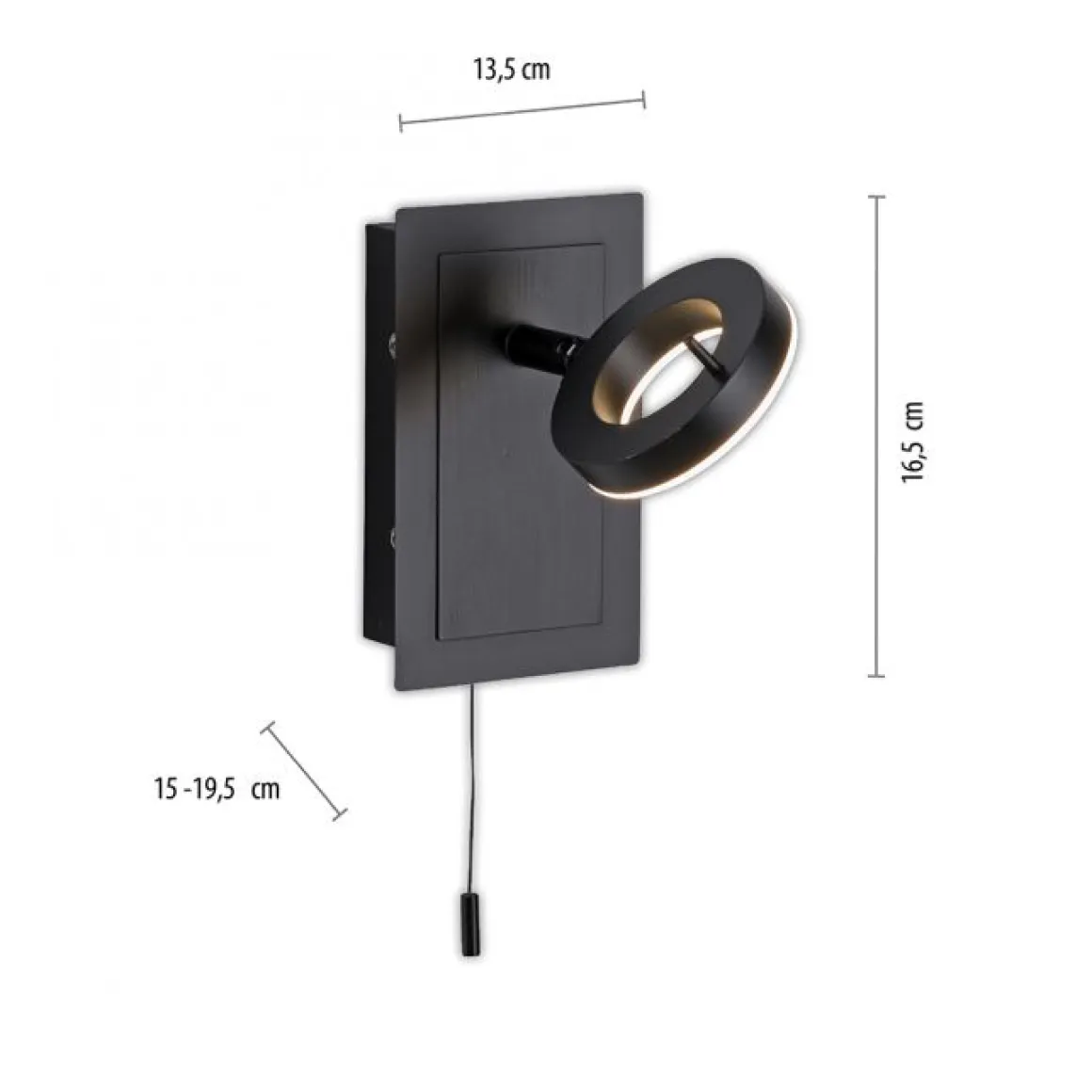 Paul Neuhaus 1-flg LED Wandleuchte Sileda Anthrazit