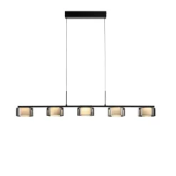 Paul Neuhaus 5-flg Pendellampe Rika Schwarz