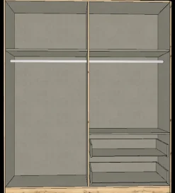 Rauch Drehtürenschrank Quadra-Spin Grau