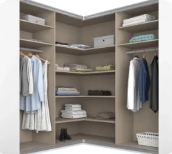 Rauch Schwebetüren-Eckschrank Quadra Alpinweiß