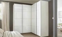Rauch Schwebetüren-Eckschrank Quadra Alpinweiß