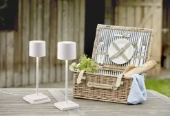 Reality Leuchten Akku Tischlampe Fernandez Weiß