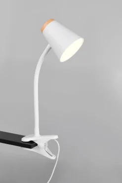 Reality Leuchten Klemmlampe Pongo Weiß