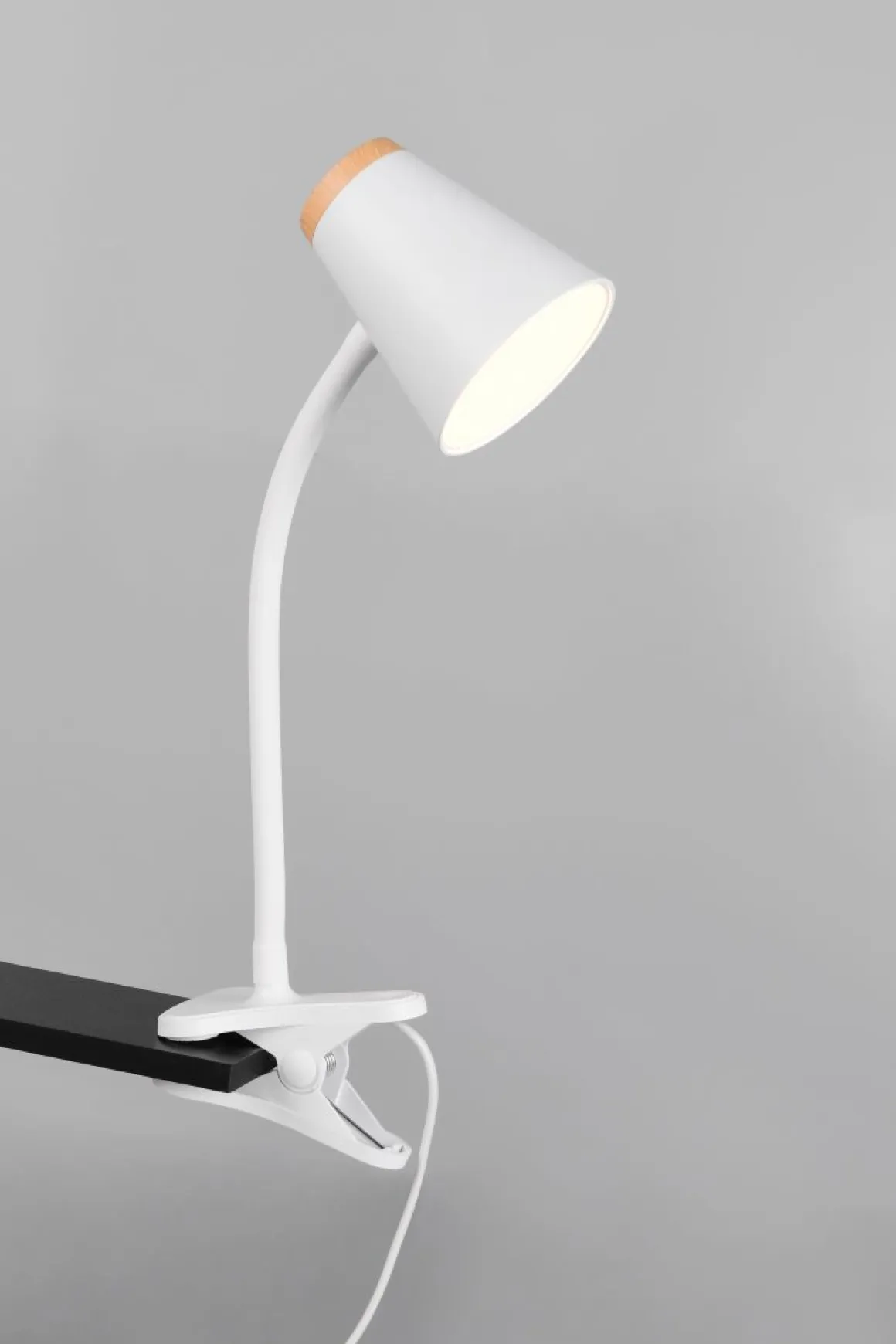 Reality Leuchten Klemmlampe Pongo Weiß