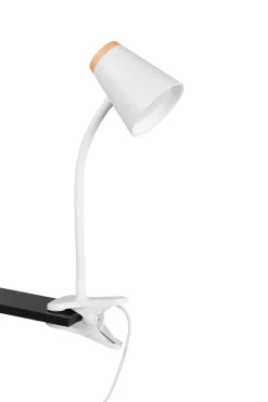 Reality Leuchten Klemmlampe Pongo Weiß