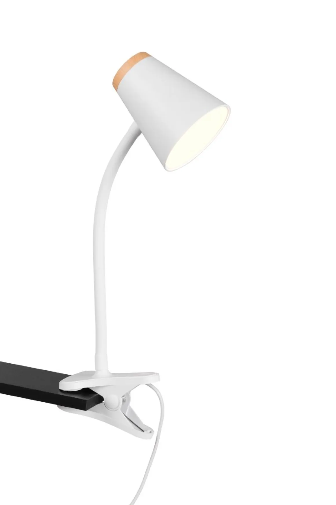 Reality Leuchten Klemmlampe Pongo Weiß