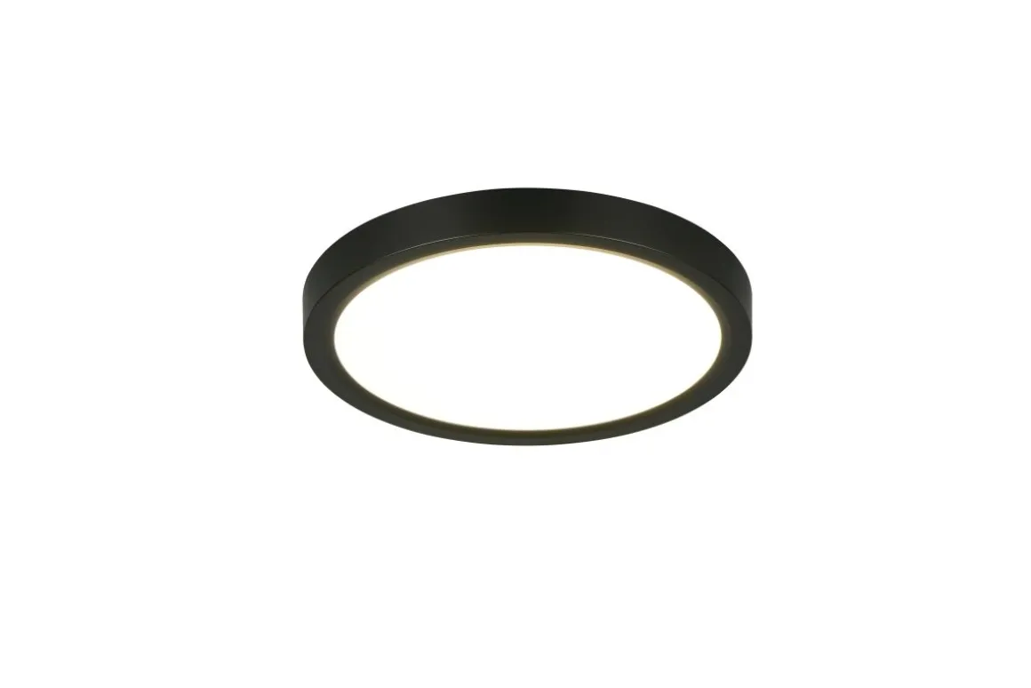 Reality Leuchten LED Deckenlampe Draco Schwarz Ø 23 cm