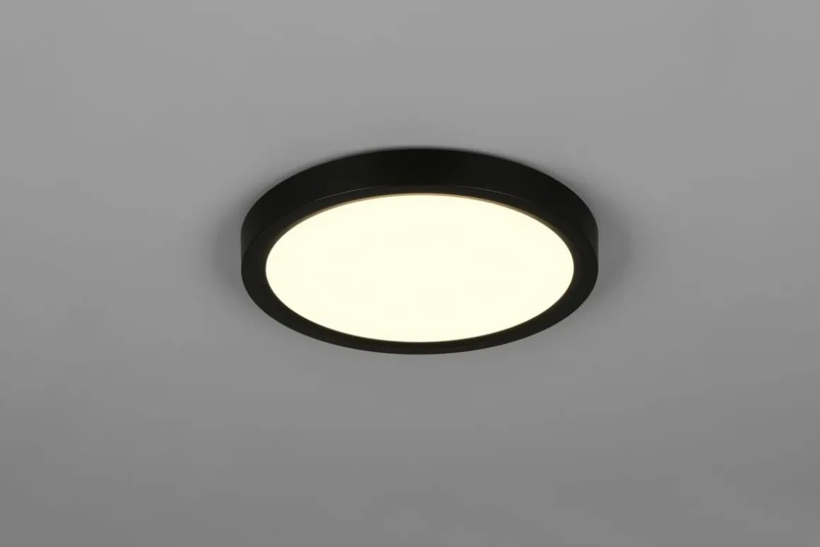 Reality Leuchten LED Deckenlampe Draco Schwarz Ø 23 cm