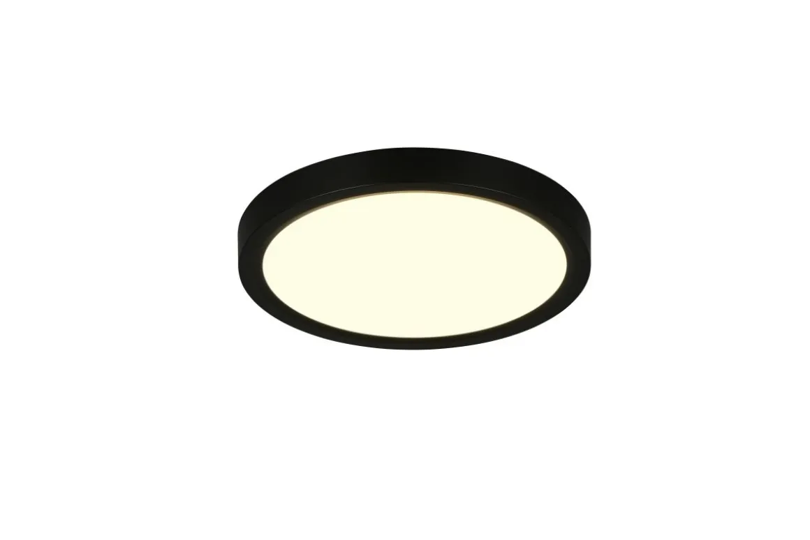 Reality Leuchten LED Deckenlampe Draco Schwarz Ø 23 cm