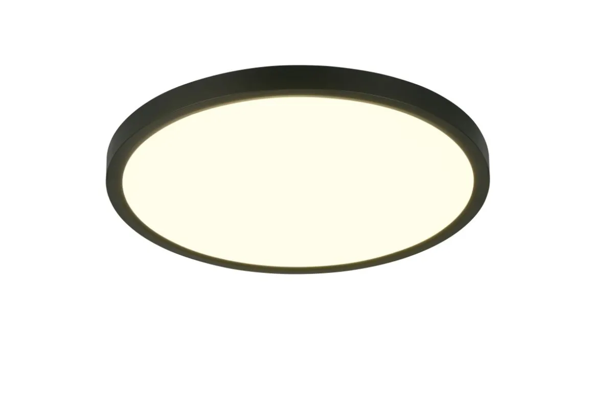 Reality Leuchten LED Deckenlampe Draco Schwarz Ø 40 cm