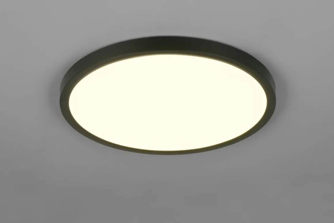 Reality Leuchten LED Deckenlampe Draco Schwarz Ø 40 cm