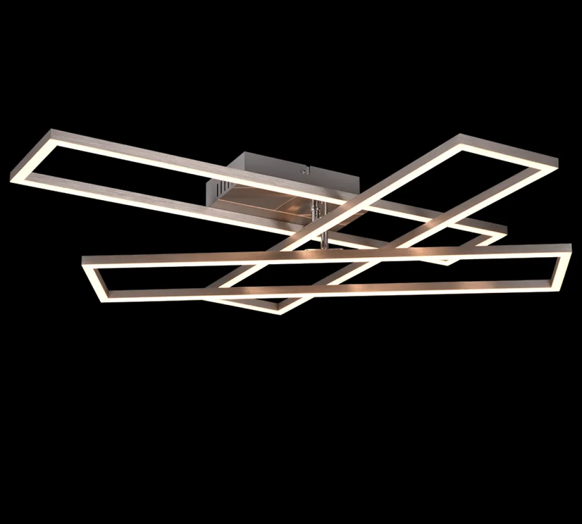 Reality Leuchten LED Deckenleuchte Corso Nickel