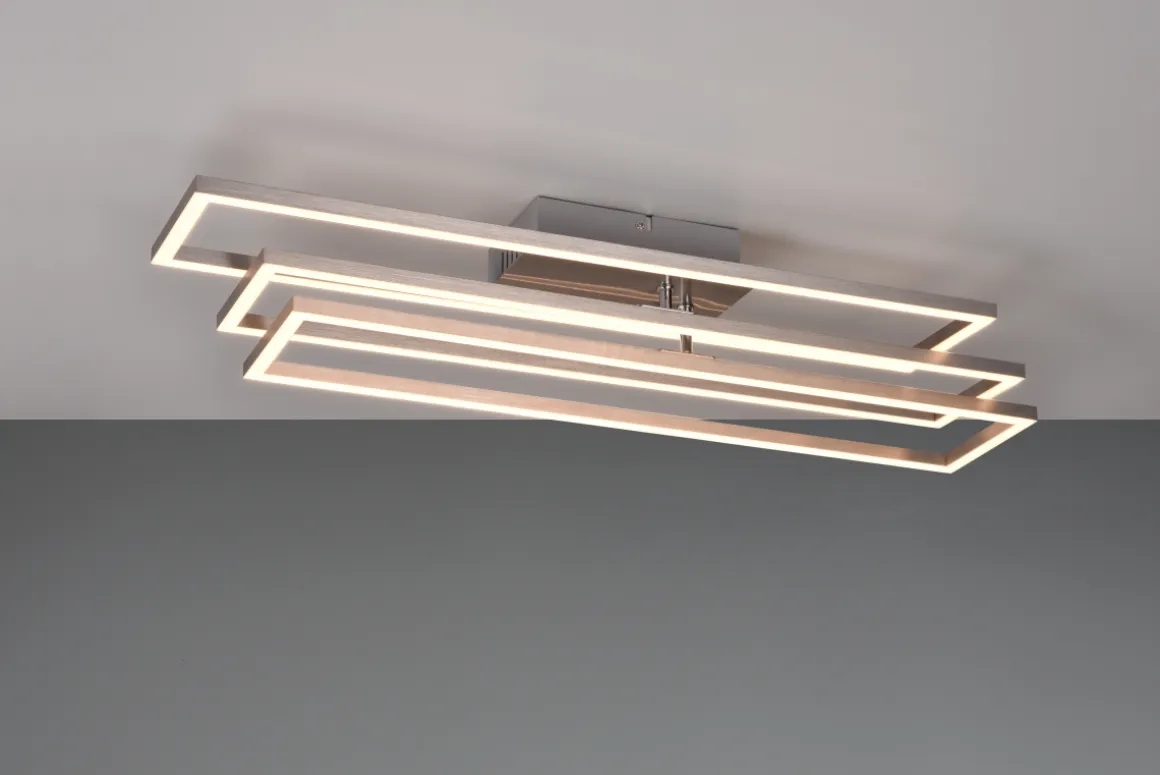 Reality Leuchten LED Deckenleuchte Corso Nickel