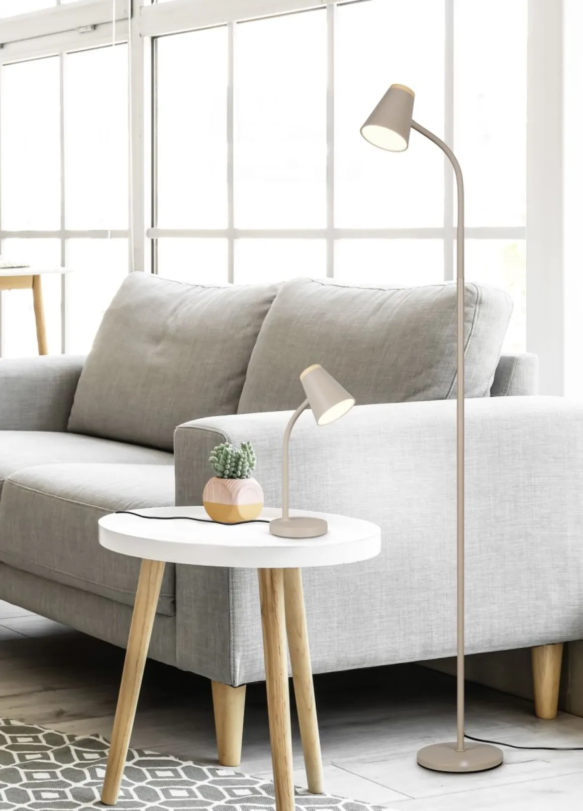 Reality Leuchten Stehlampe Pongo Beige