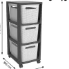 Rotho Brisen Rollcontainer mit 3 Schubladen Weiß