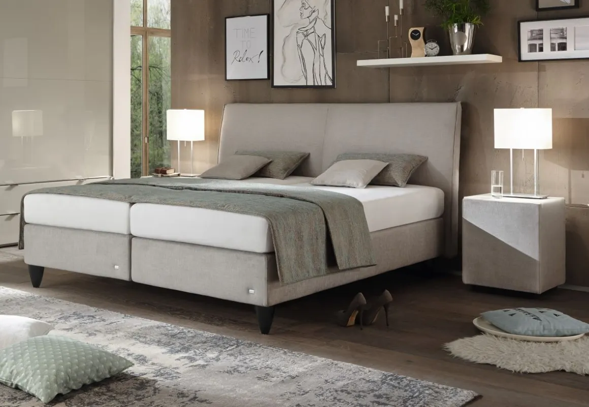 Ruf Boxspringbett Amado Greige 180 x 200 cm