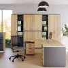 Schiebetürenschrank E10 Natural Hickory Grau