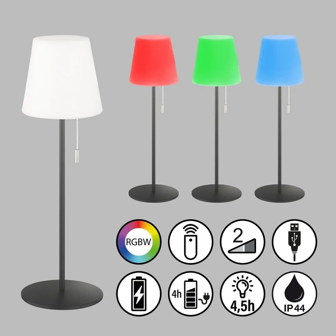 Schöner Wohnen Akku Tischlampe Talent
