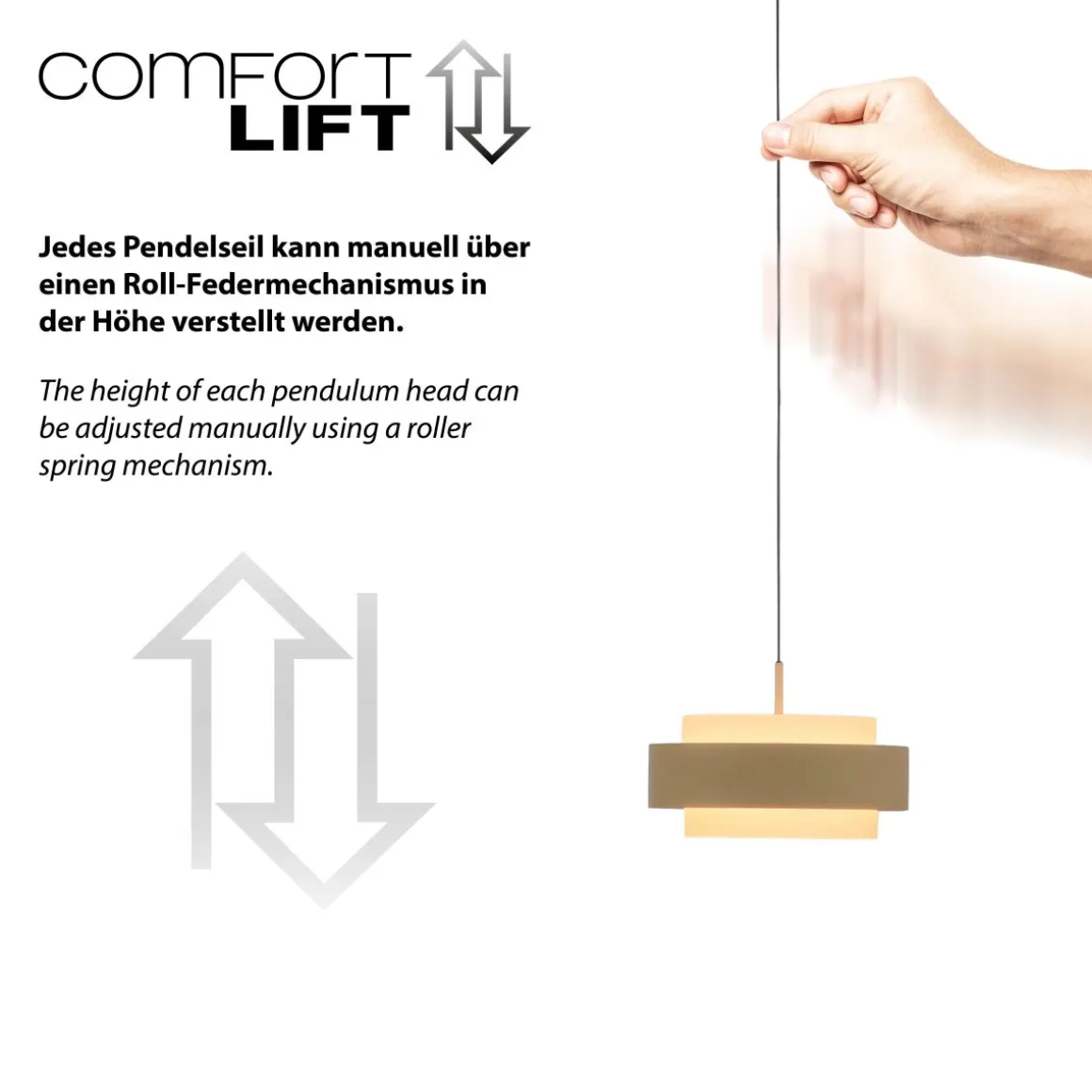 Schöner Wohnen 3-flg LED Pendellampe Elmo Sandbise