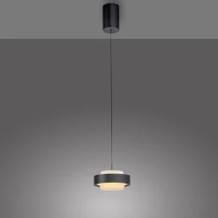 Schöner Wohnen 1flg LED Pendellampe Elmo Schwarz
