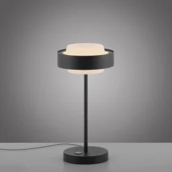 Schöner Wohnen 1flg LED Tischlampe Elmo Schwarz